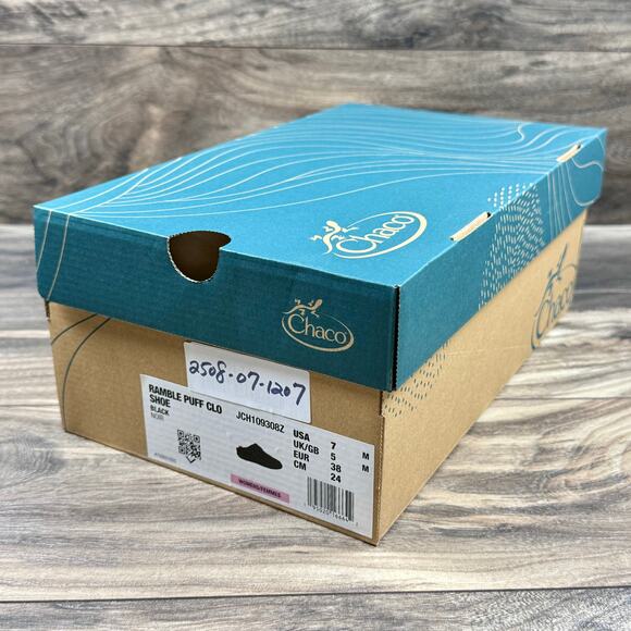 NIB Chaco Ramble Puff Comfort Clog Black Riptop Lugsole Slip On Shoes 7M - Picture 9 of 10